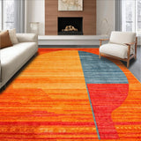 Ultra Soft Area Rug, Non Slip, Stain Resistant, Washable Area Rugs for Living Room, Bedroom, Whimsical Eclectic Patterned Mat(Orange)