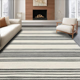 Ultra Soft Area Rug, Non Slip, Stain Resistant, Washable Area Rugs for Living Room, Bedroom, Farmhouse Chic Hand Woven Natural Fiber Area Classic Neutral(White)
