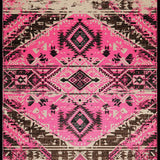 Ultra Soft Area Rug, Non Slip, Stain Resistant, Washable Area Rugs for Living Room, Bedroom, Tribal Distressed Pink Living Room Stain-Resistant Rug(Pink)