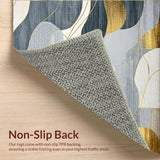 Ultra Soft Area Rug, Non Slip, Stain Resistant, Washable Area Rugs for Living Room, Bedroom, Serene Minimalist Tiled Artwork(Gray)