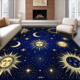 Ultra Soft Area Rug, Non Slip, Stain Resistant, Washable Area Rugs for Living Room, Bedroom, Charming Sunbeam and Moonlight Fusion(Blue)