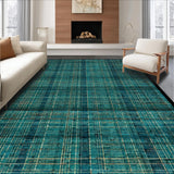 Ultra Soft Area Rug, Non Slip, Stain Resistant, Washable Area Rugs for Living Room, Bedroom, Striking Teal Rug, Modern Abstract Print(Blue)