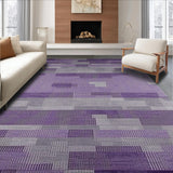 Ultra Soft Area Rug, Non Slip, Stain Resistant, Washable Area Rugs for Living Room, Bedroom, Chic Transitional Geometric Fusion(Purple)