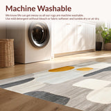 Ultra Soft Area Rug, Non Slip, Stain Resistant, Washable Area Rugs for Living Room, Bedroom, Unique Beige Area Abstract Art Versatile Indoor(Gray)