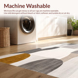 Ultra Soft Area Rug, Non Slip, Stain Resistant, Washable Area Rugs for Living Room, Bedroom, Non Shedding Beige Low Pile Slip Modern Design(Gray)