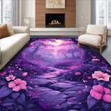 Whimsical Butterfly Garden Scene(Purple)