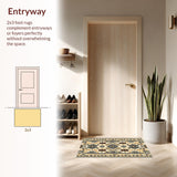 Ultra Soft Area Rug, Non Slip, Stain Resistant, Washable Area Rugs for Living Room, Bedroom, Beige Aztec Pattern Bedroom Non-Slip Carpet(Beige)