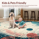Ultra Soft Area Rug, Non Slip, Stain Resistant, Washable Area Rugs for Living Room, Bedroom, Sea Monster Nautical Area Rug - Marine Life Graphic Carpet(Gray)