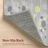 Ultra Soft Area Rug, Non Slip, Stain Resistant, Washable Area Rugs for Living Room, Bedroom, Stylish Minimalist Geometric Shapes(Gray)