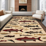 Ultra Soft Area Rug, Non Slip, Stain Resistant, Washable Area Rugs for Living Room, Bedroom, Rustic Earthy Fisherman Aesthetic(Beige)
