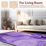 Ultra Soft Area Rug, Non Slip, Stain Resistant, Washable Area Rugs for Living Room, Bedroom, Vibrant Soft Gradient Design(Purple)
