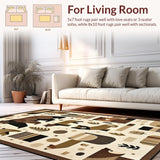 Charming Earthy Abstract Motif(Beige)