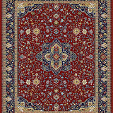 Ultra Soft Area Rug, Non Slip, Stain Resistant, Washable Area Rugs for Living Room, Bedroom, Oriental with High Pile and Inviting(Red)