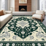 Ultra Soft Area Rug, Non Slip, Stain Resistant, Washable Area Rugs for Living Room, Bedroom, Symmetrical Medallion(Gray)