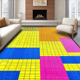 Ultra Soft Area Rug, Non Slip, Stain Resistant, Washable Area Rugs for Living Room, Bedroom, Lively Symmetrical Patterned Accent(Yellow)