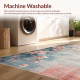 Ultra Soft Area Rug, Non Slip, Stain Resistant, Washable Area Rugs for Living Room, Bedroom, Boho Chic Area Rug: Abstract Floral Design(Gray)