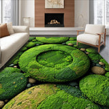 Ultra Soft Area Rug, Non Slip, Stain Resistant, Washable Area Rugs for Living Room, Bedroom, Whimsical Moss Tone Nursery Play Rug(Green)