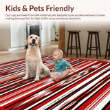 Vibrant Earth Tone Geometric Weave(Red)