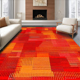 Bold Geometric Lava Motif(Red)