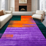 Ultra Soft Area Rug, Non Slip, Stain Resistant, Washable Area Rugs for Living Room, Bedroom, Abstract Splashed Color Rug(Purple)