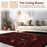 Ultra Soft Area Rug, Non Slip, Stain Resistant, Washable Area Rugs for Living Room, Bedroom, Unique Gaming-Inspired Graphic Layout(Black)