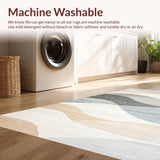 Ultra Soft Area Rug, Non Slip, Stain Resistant, Washable Area Rugs for Living Room, Bedroom, Contemporary Textured Linear Design(Gray)