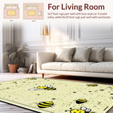 Ultra Soft Area Rug, Non Slip, Stain Resistant, Washable Area Rugs for Living Room, Bedroom, Vintage Ornate Cozy Style(Beige)