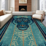 Elegant Low Pile Textured Style(Blue)