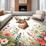 Ultra Soft Area Rug, Non Slip, Stain Resistant, Washable Area Rugs for Living Room, Bedroom, Elegant Soft Abstract Jungle Theme(Brown)