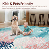 Elegant Tiled Coral Aesthetic(Blue)