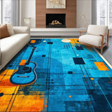 Dynamic Geometric Guitar Artwork(Blue)