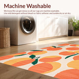 Ultra Soft Area Rug, Non Slip, Stain Resistant, Washable Area Rugs for Living Room, Bedroom, Soft Pastel Peach Visual Serenity(Orange)
