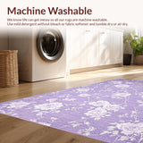 Ultra Soft Area Rug, Non Slip, Stain Resistant, Washable Area Rugs for Living Room, Bedroom, Trendy Soft Textured Pastel Vibe(Purple)