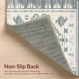 Ultra Soft Area Rug, Non Slip, Stain Resistant, Washable Area Rugs for Living Room, Bedroom, Elegant Minimalist Lattice Pattern(Gray)