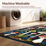 Brightly Colored Rustic Mushroom Artistry(Blue)