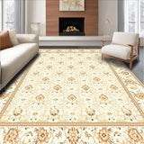 Elegant Area with Vintage Floral in Earthy Shades(Beige)