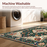 Ultra Soft Area Rug, Non Slip, Stain Resistant, Washable Area Rugs for Living Room, Bedroom, Elegant Spring Garden Aesthetic(Green)
