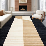 Playful Black Tan Abstract Composition(Beige)