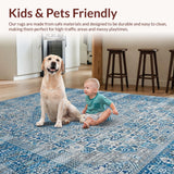 Elegant Transitional Patterned Tiled Style(Blue)