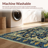 Ultra Soft Area Rug, Non Slip, Stain Resistant, Washable Area Rugs for Living Room, Bedroom, Neutral Bath for Bathroom Quick Dry Non Slip Microfiber(Blue)