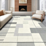 Ultra Soft Area Rug, Non Slip, Stain Resistant, Washable Area Rugs for Living Room, Bedroom, Sleek Black and Ivory Pattern(Black)