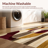 Ultra Soft Area Rug, Non Slip, Stain Resistant, Washable Area Rugs for Living Room, Bedroom, Boho Geometric Area Multicolored Abstract(Beige)