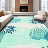 Ultra Soft Area Rug, Non Slip, Stain Resistant, Washable Area Rugs for Living Room, Bedroom, Rustic Oceanic Color Block Design(Ivory)