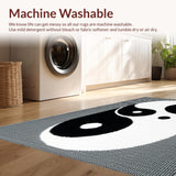 Ultra Soft Area Rug, Non Slip, Stain Resistant, Washable Area Rugs for Living Room, Bedroom, Modern Yin Yang Non-Slip Meditation Doormat(Black)