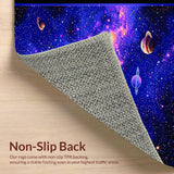 Ultra Soft Area Rug, Non Slip, Stain Resistant, Washable Area Rugs for Living Room, Bedroom, Charming Astral Theme Expression(Purple)