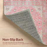 Ultra Soft Area Rug, Non Slip, Stain Resistant, Washable Area Rugs for Living Room, Bedroom, Sublime Elegant Minimalist Design(Pink)