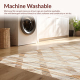 Ultra Soft Area Rug, Non Slip, Stain Resistant, Washable Area Rugs for Living Room, Bedroom, Modern Rustic Textural Appeal(Beige)