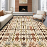 Ultra Soft Area Rug, Non Slip, Stain Resistant, Washable Area Rugs for Living Room, Bedroom, Timeless Beige Brown Kitchen Runner Non Slip Floor(Beige)
