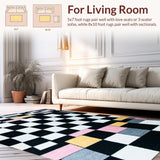 Contemporary Geometric Black and White(Black)