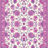 Ultra Soft Area Rug, Non Slip, Stain Resistant, Washable Area Rugs for Living Room, Bedroom, Whimsical Floral Boho Aesthetic(Ivory)